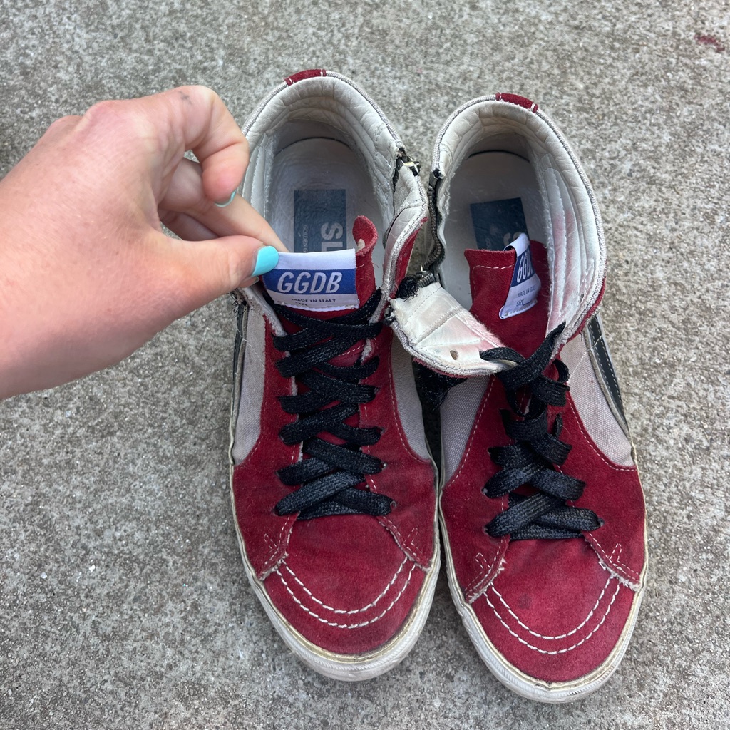 Golden Goose Red Slides Size 38
